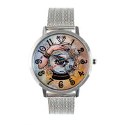 Montre femme fashion bracelet acier inoxydable | Boule de cristal